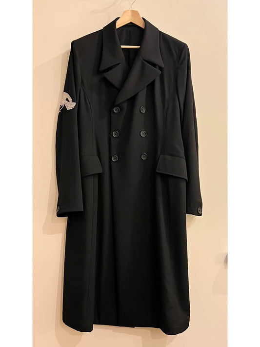 Yohji Yamamoto Pour Homme AW21 Embroidered Crow Wool Coat