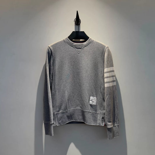 Thom Browne Classic 4-Bar Heather Grey Sweatshirt